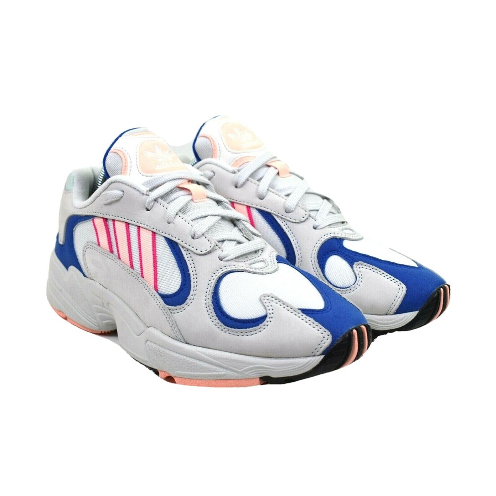 Adidas Yung-1 Men's Blue Light Coral Leather Athletic Sneaker Shoe Sz 8.5 BD7654